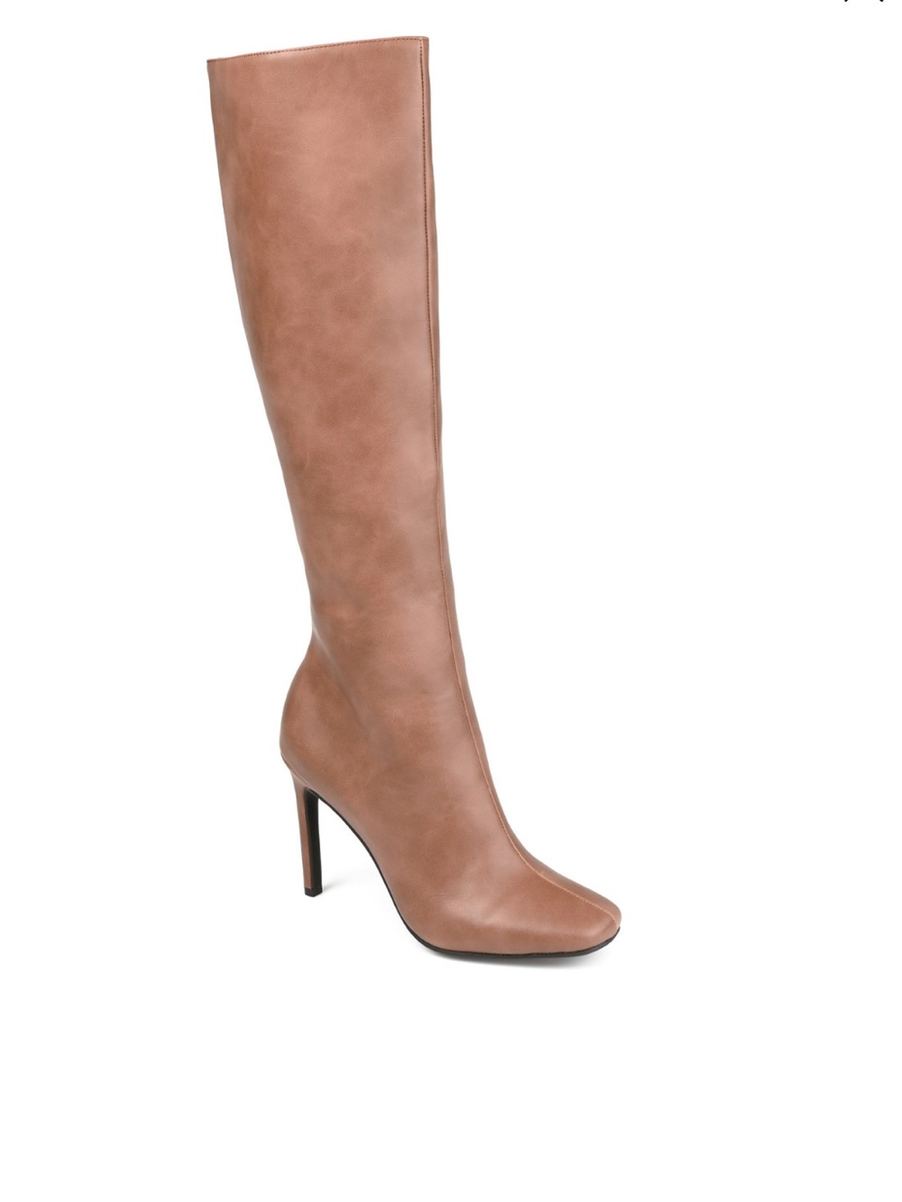 Journee Collection Glenda Wide Calf Stiletto Knee High Dress Boots